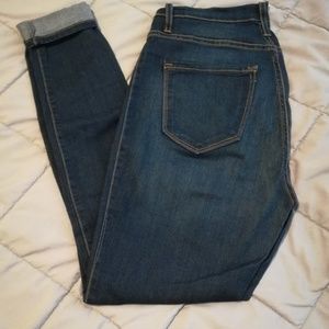 High Waisted Blue Jeans | Dark Wash